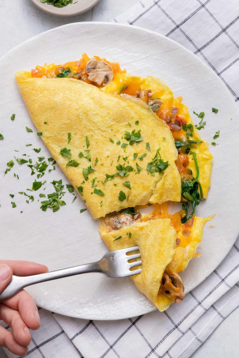 Vegetable Omelet with Cheese