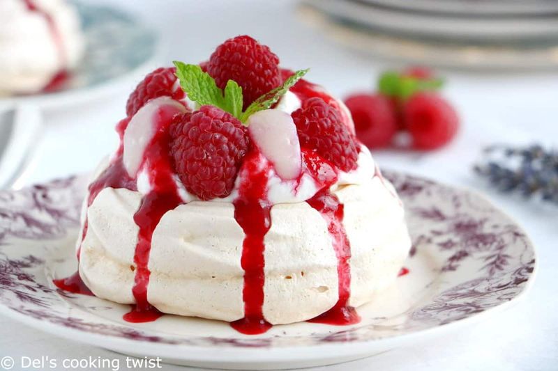 Raspberry Rose Pavlova