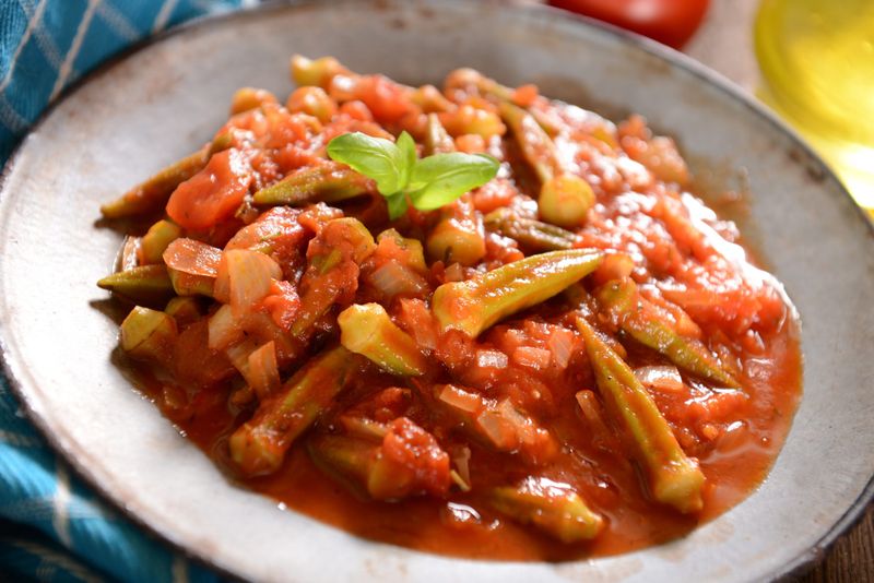 Okra and Tomatoes