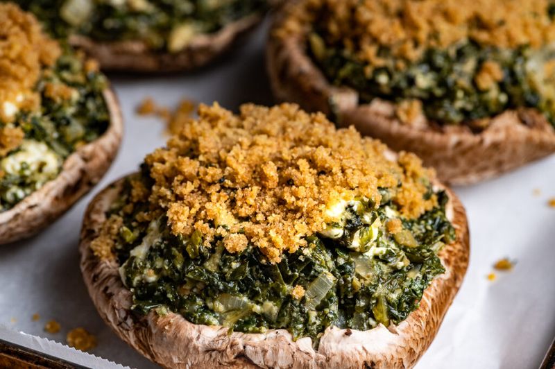 Spinach and Feta Stuffed Mushrooms