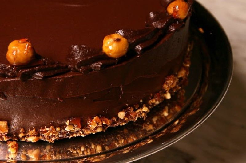 Hazelnut Praline Layer Cake