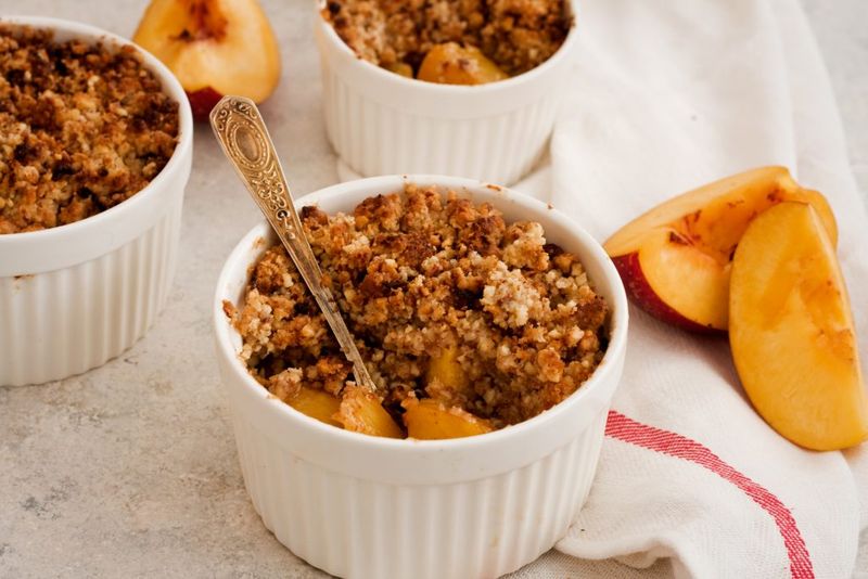 Peach Crumble with Almond Topping