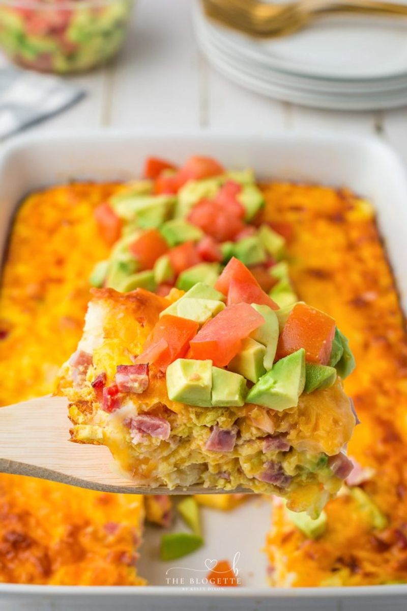 Bacon and Avocado Breakfast Bake
