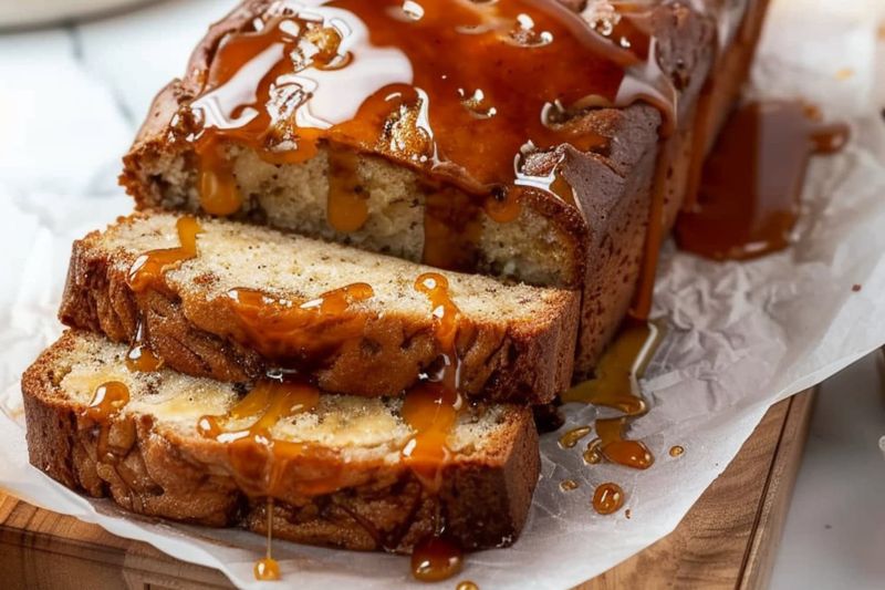 Salted Caramel Banana Bread
