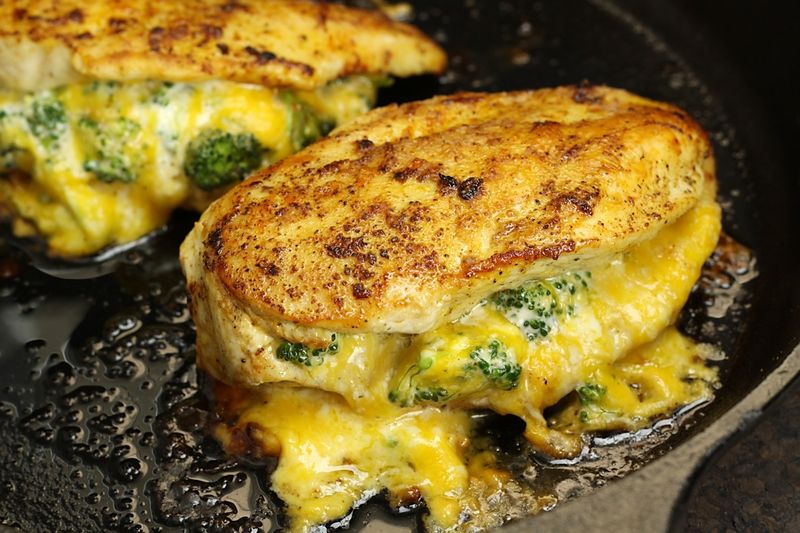 Broccoli and Cheddar Stuffed Chicken