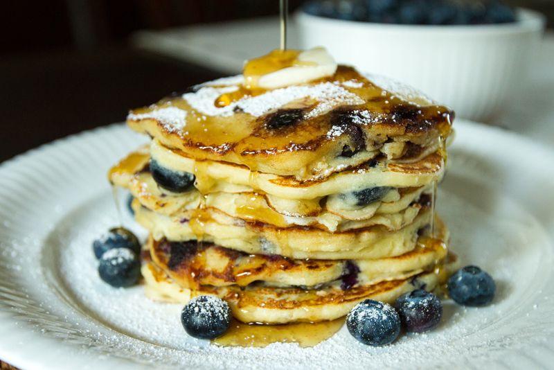 Blueberry Lemon Ricotta Pancakes