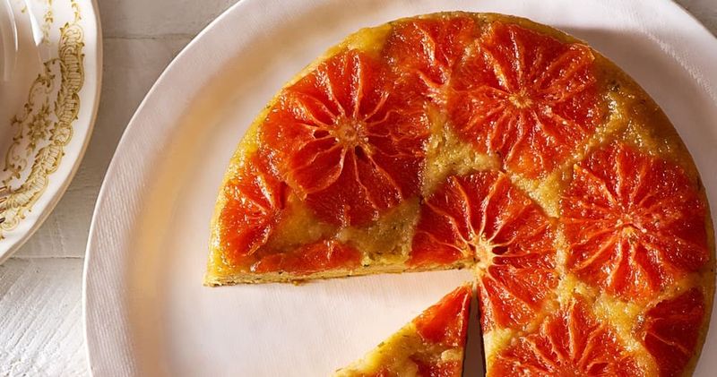 Grapefruit Rosemary Upside-Down Cake
