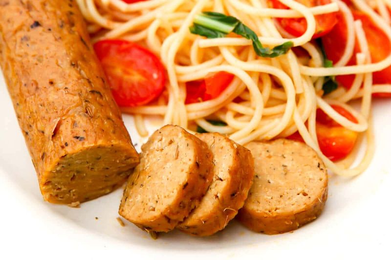 Basil Tomato Vegan Sausage