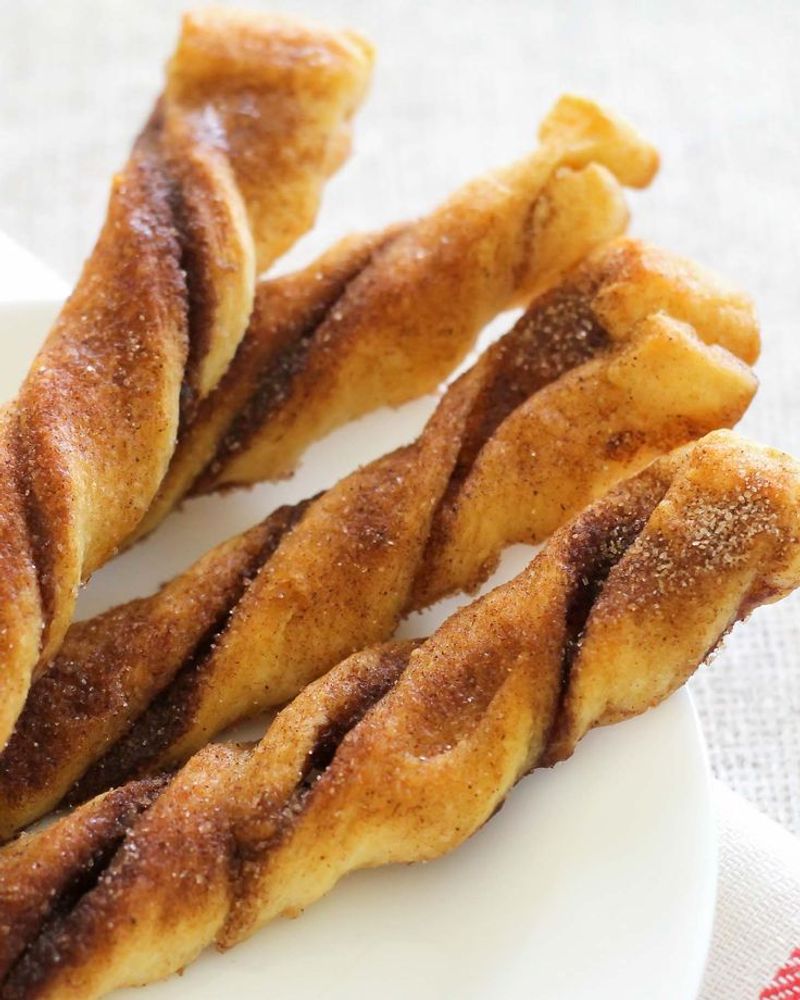 Cinnamon Sugar Crescent Twists
