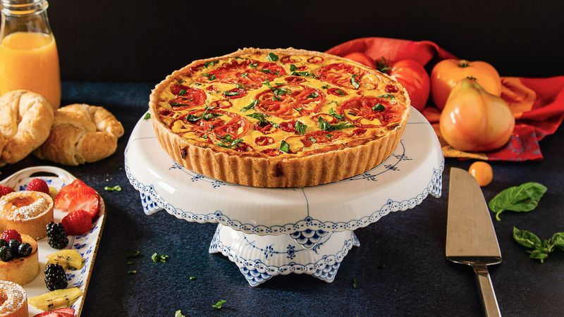 Tomato and Basil Quiche