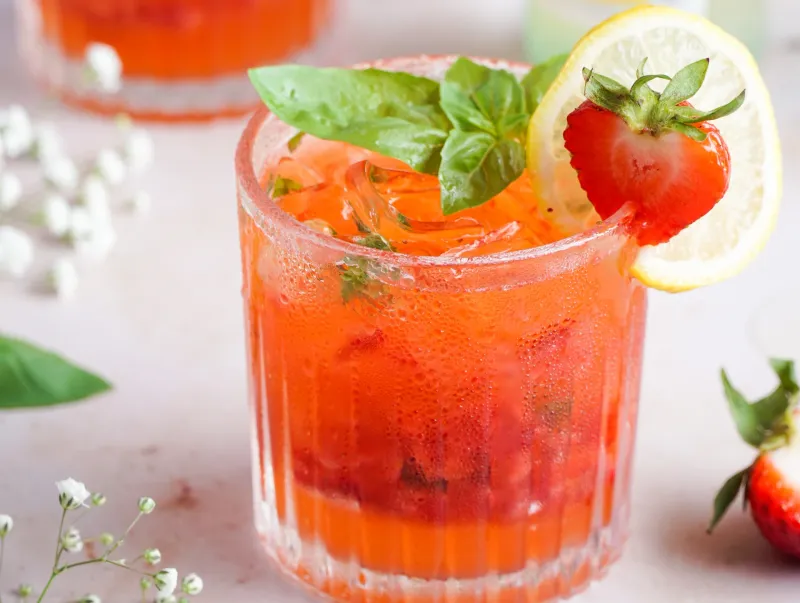 Strawberry Basil Lemonade