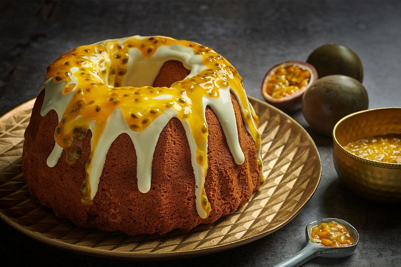 Mango Passionfruit Bundt Cake