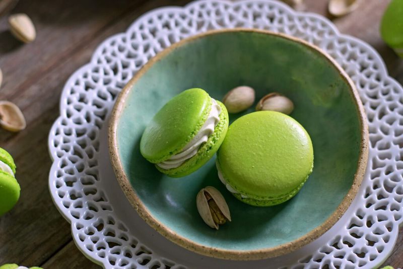 Pistachio Macarons
