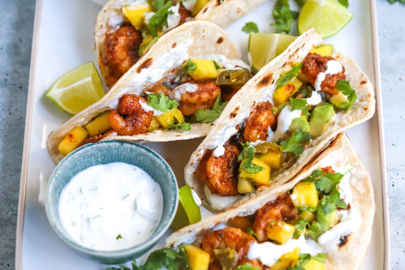 Shrimp Avocado Tacos