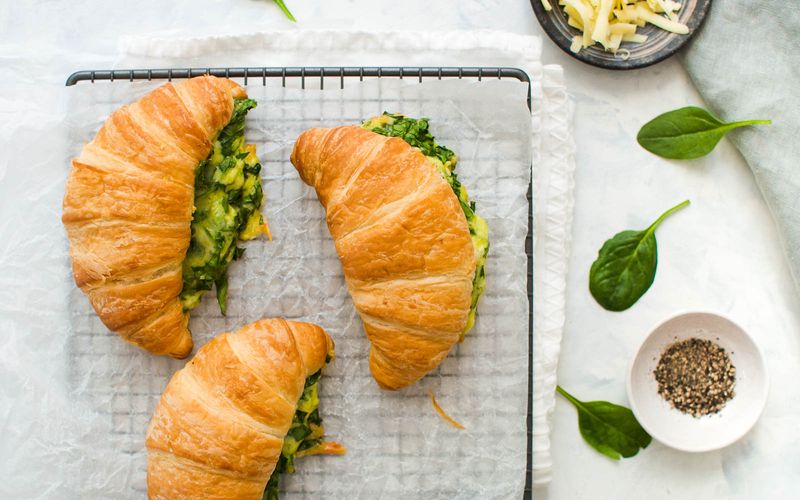 Savory Spinach and Cheese Croissant