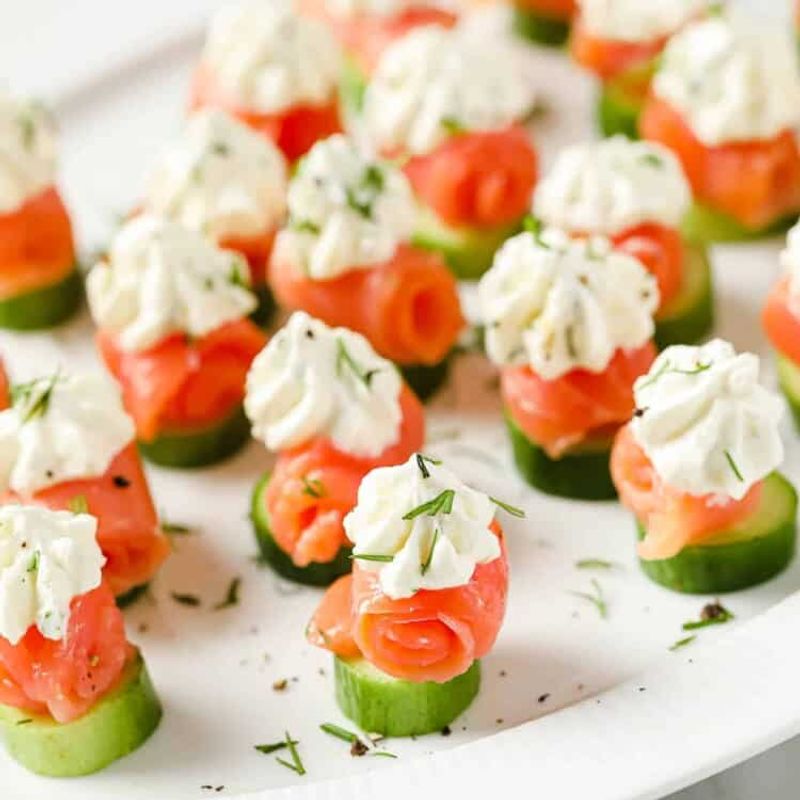 Smoked Salmon Cucumber Bites