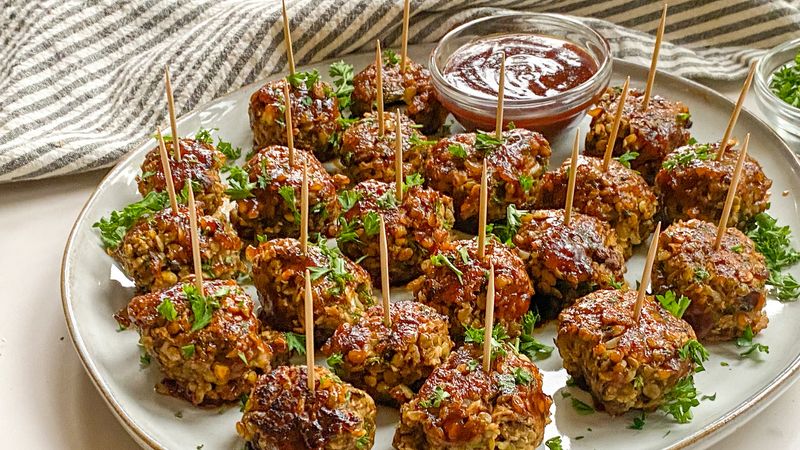 BBQ Lentil Meatballs