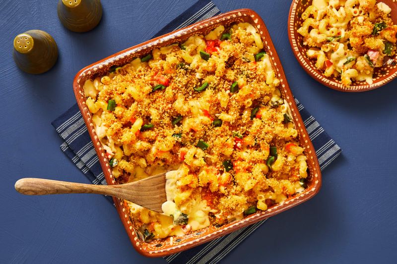 Baked Mac and Cheese with Poblanos