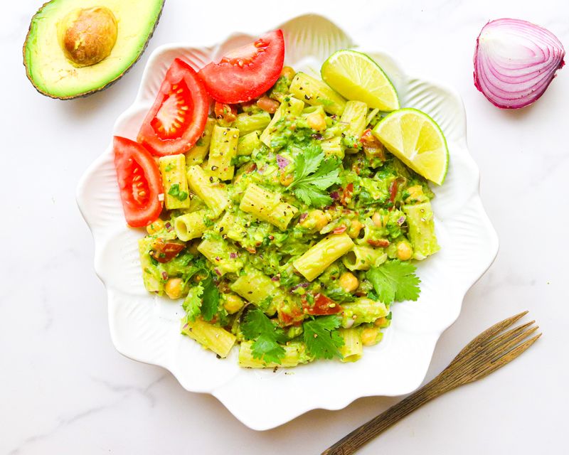 Avocado Pasta with Lime and Cilantro
