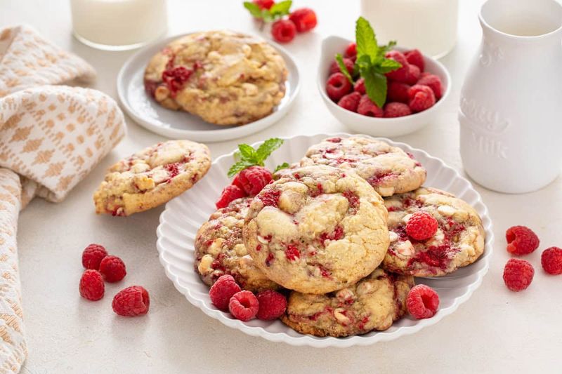 White Chocolate Raspberry Cookies