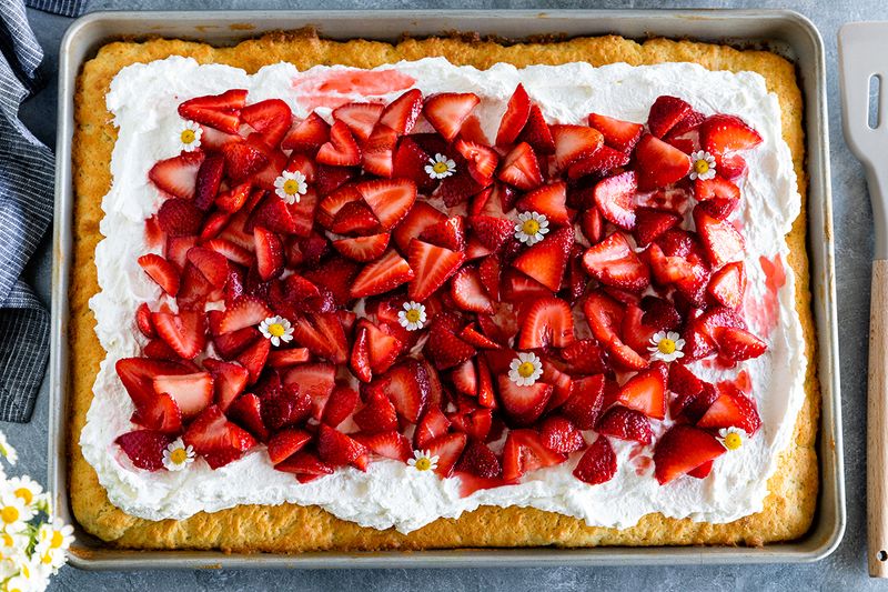 Strawberry Shortcake Sheet Cake