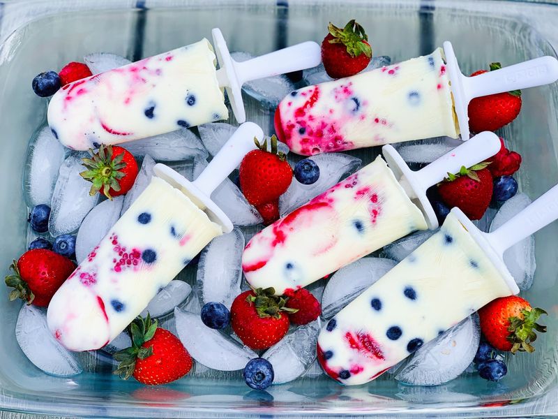 Berry Yogurt Popsicles