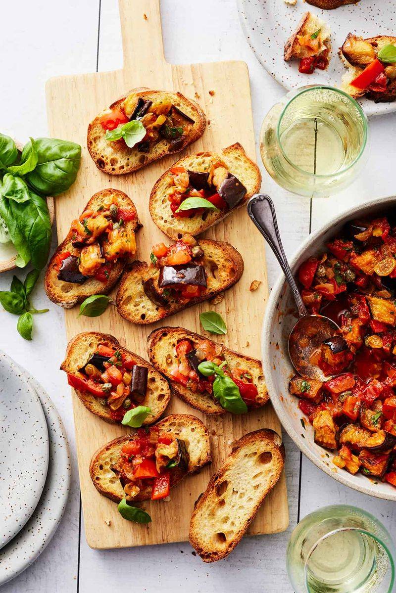 Eggplant Caponata Bruschetta