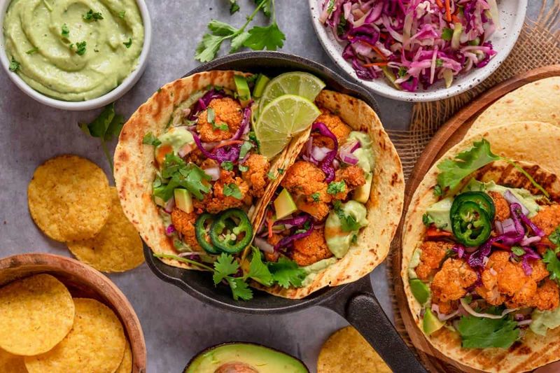 Cauliflower Tacos with Avocado Crema
