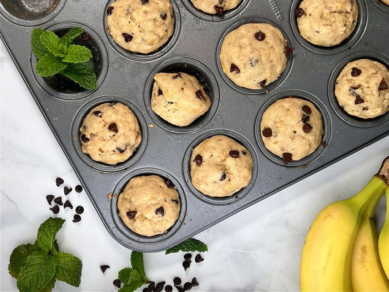Chocolate Chip Banana Muffin Bites