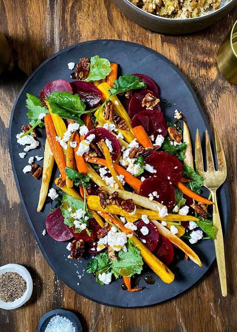 Spiralized Carrot and Beet Salad