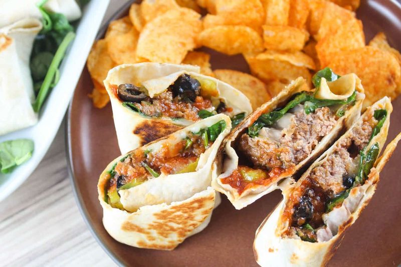 Meatball Marinara Wrap