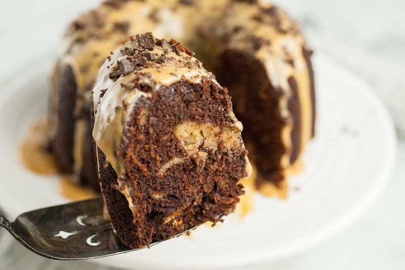 Peanut Butter Chocolate Swirl Cake