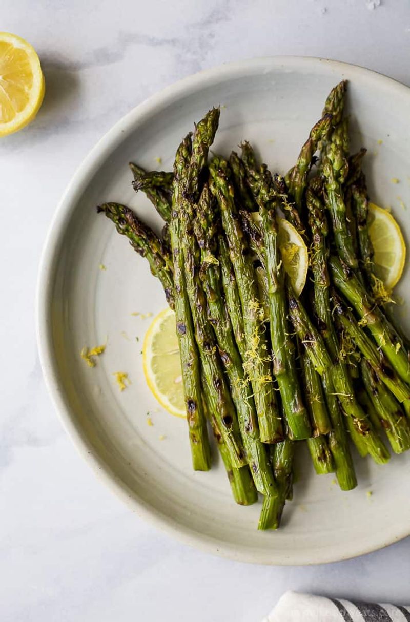 Charred Asparagus with Lemon Zest