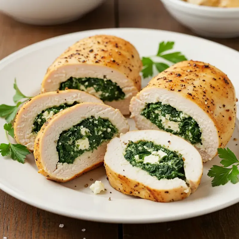 Recipe 9: Spinach and Feta Stuffed Chicken