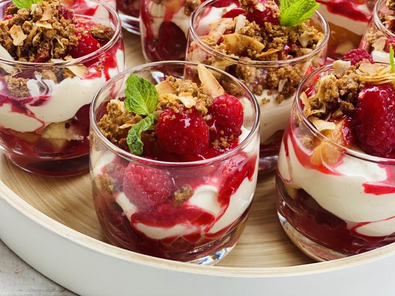 Peach Melba Parfait