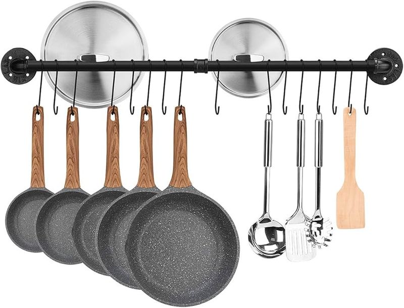 Wall-Mounted Pot Rack