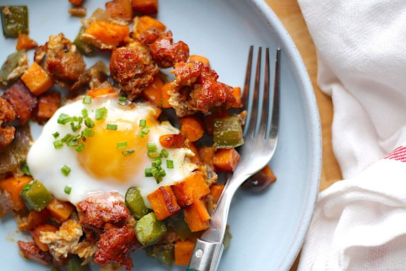 Sweet Potato and Chorizo Hash