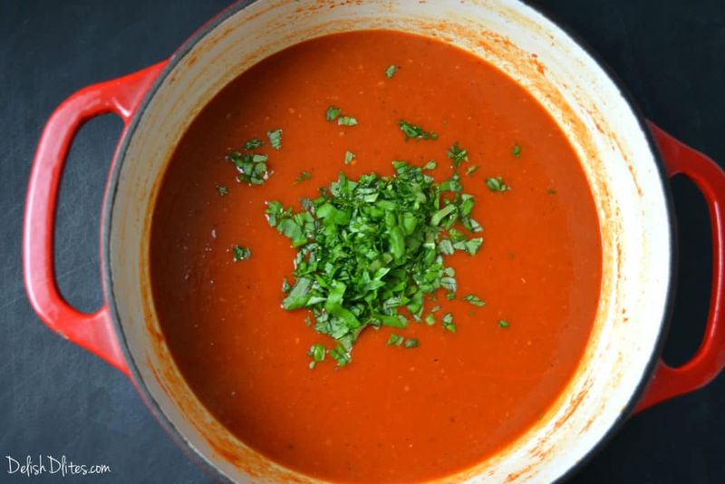 Velvety Tomato Basil Soup