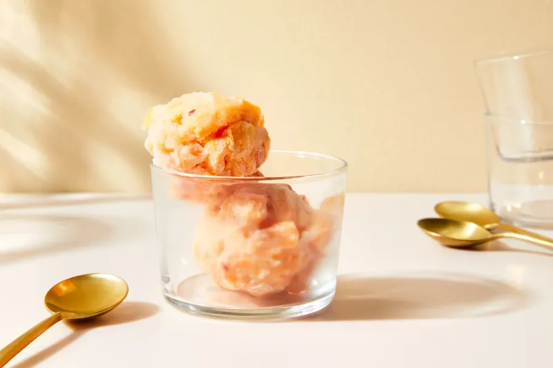 Prosecco Peach Sorbet