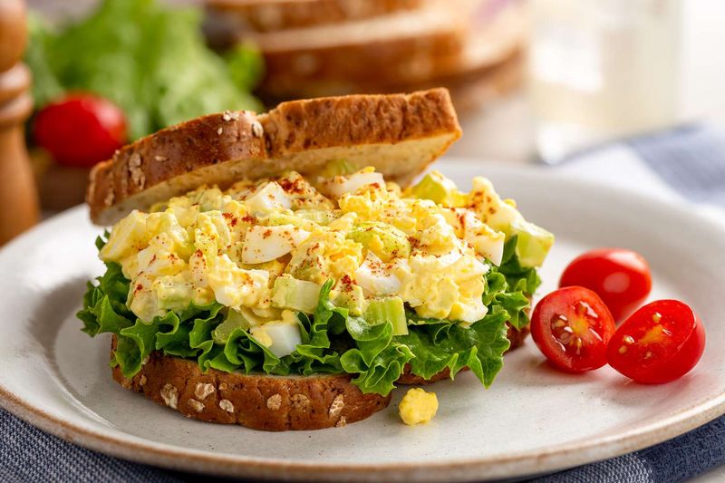 Egg Salad and Tomato Sandwich