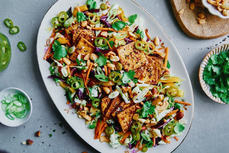 Marinated Tofu and Vegetable Salad