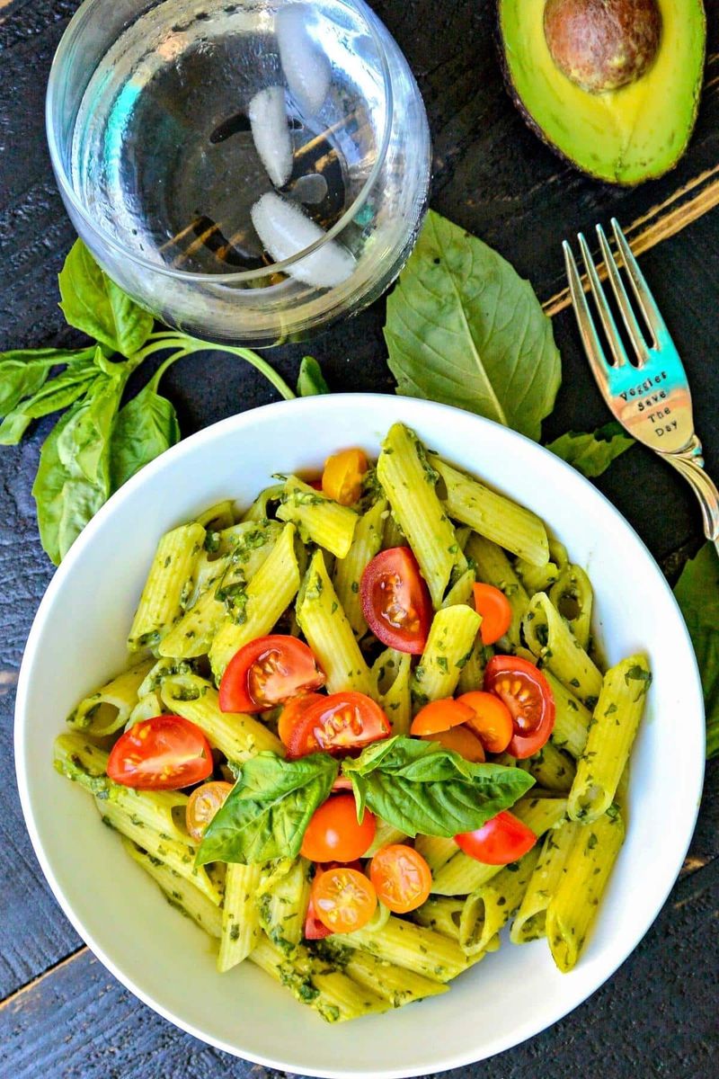 Avocado Basil Pesto Pasta