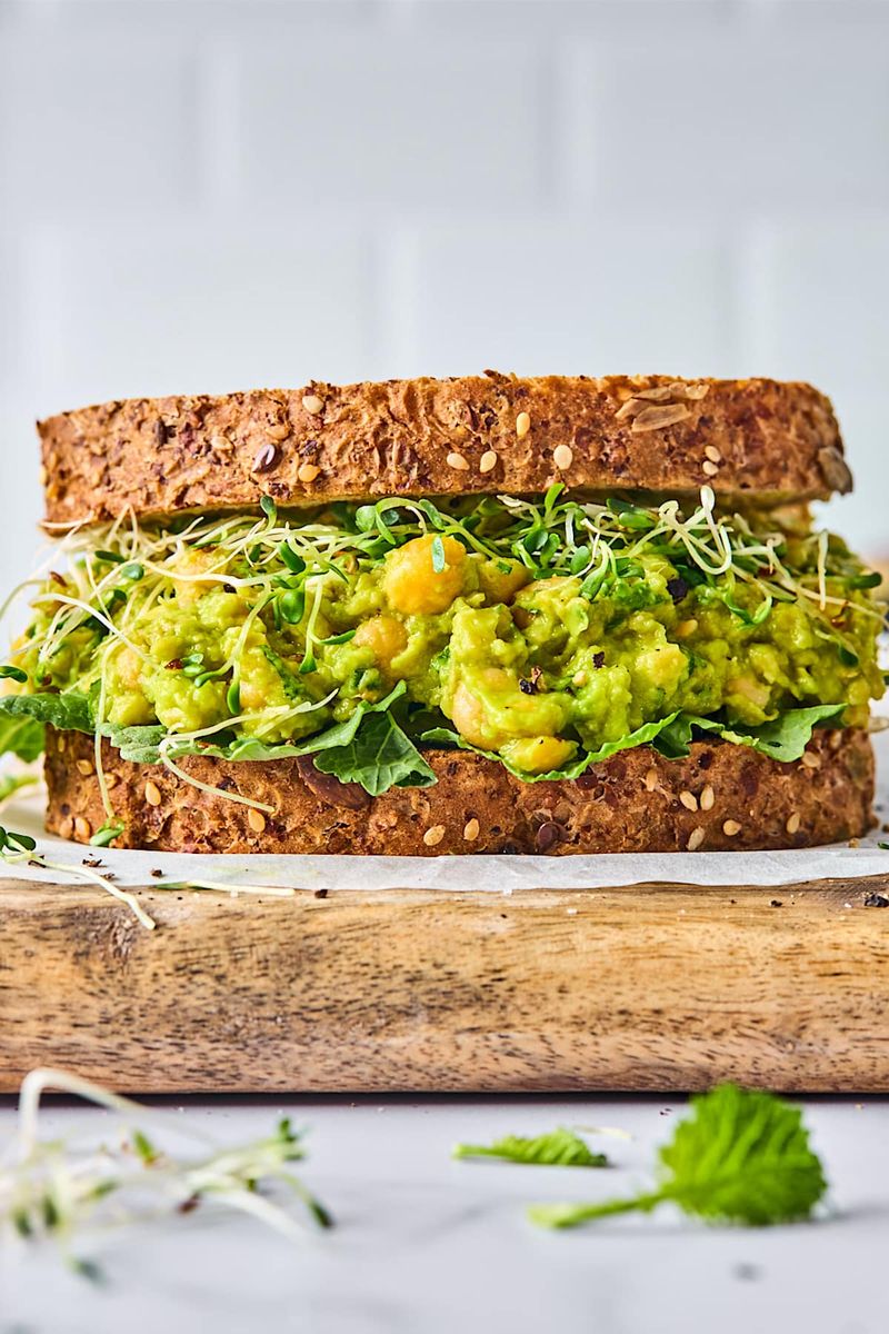 Chickpea and Avocado Sandwich