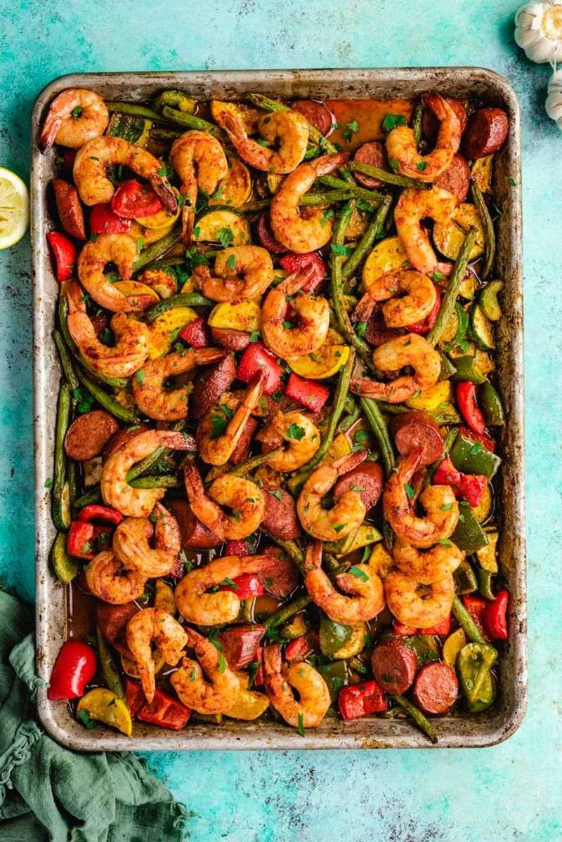 Cajun Shrimp and Sausage with Peppers