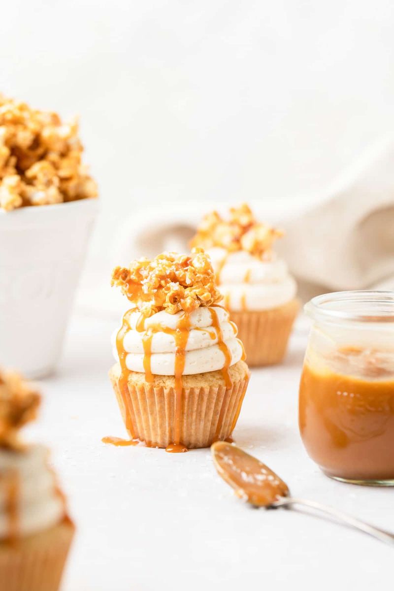 Caramel Popcorn Cupcakes