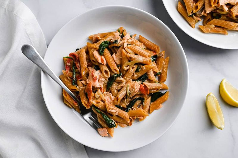 Salmon Skin Pasta