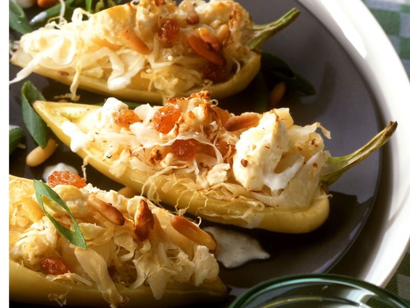 Sauerkraut-Stuffed Peppers