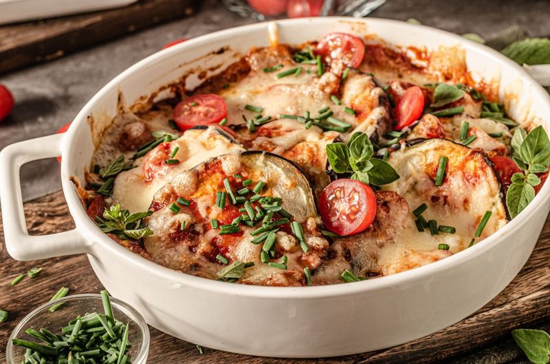 Sausage and Eggplant Bake