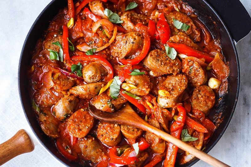 Sausage and Bell Pepper Stir-Fry