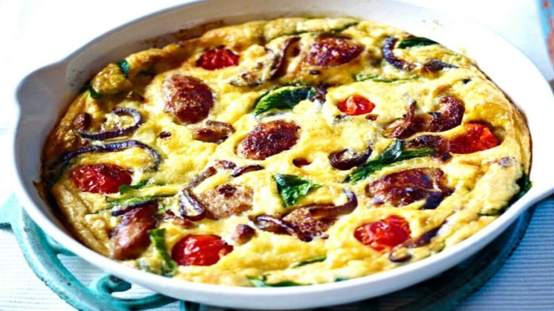 Sausage and Tomato Frittata